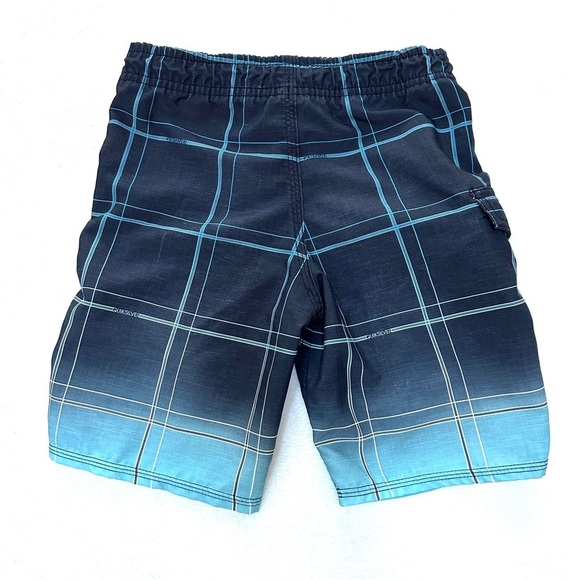 ⭐️ 5 for $25 Quiksilver Blue Plaid Kids’ Board Shorts Size S - Picture 2 of 5
